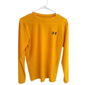 Womens Under Armour heat gear long sleeve t-shirt gold/yellow color size XL New